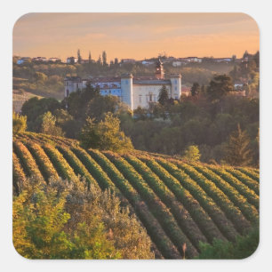 Sticker Carré Costilgiole d'Asti, Piémont, Italie