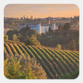 Sticker Carré Costilgiole d'Asti, Piémont, Italie