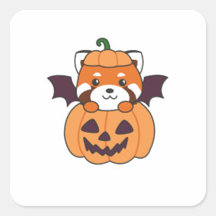 Sticker Carré Costume de chauve-souris Citrouille Red Panda Hall