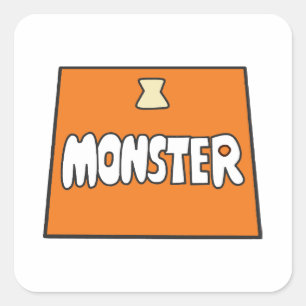 Sticker Carré Costume de Pikamee, Monstre