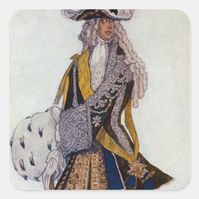 Sticker Carré Costume design for the King, in the Garden, from S (Devant)