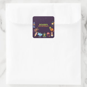 Sticker Carré Costume d'Halloween mignonne Fête d'Anniversaire m
