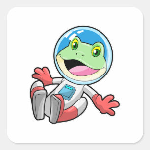 Sticker Carré Costume spatial de l'astronaute de grenouille