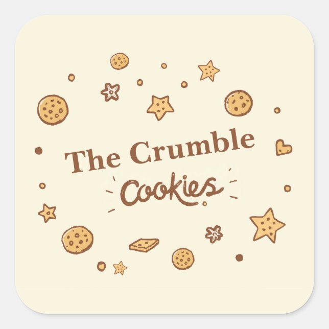 Sticker Carré Cosy Cookie Delties (Devant)