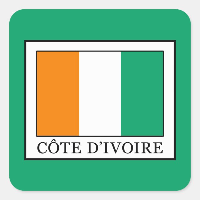 Sticker Carré Côte d'Ivoire (Devant)