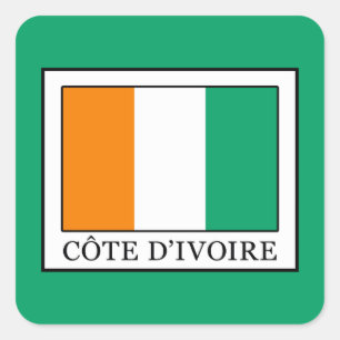 Sticker Carré Côte d'Ivoire