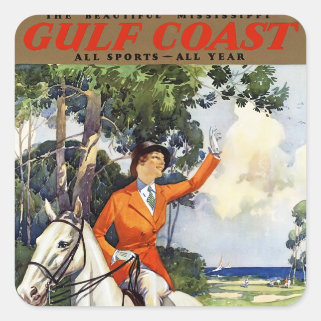 Sticker Carré Côte du Golfe (Devant)