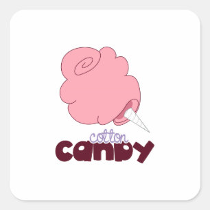 Sticker Carré Coton Candy