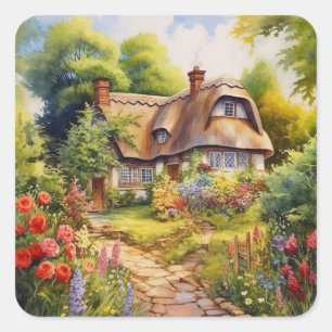 Sticker Carré Cottage anglais