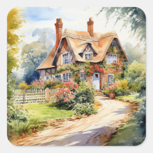 Sticker Carré Cottage anglais