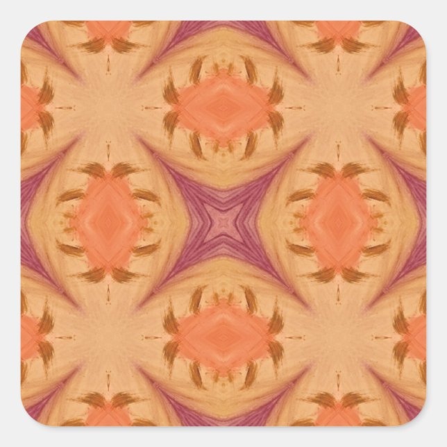 Sticker Carré Coucher de soleil Abstrait (Devant)