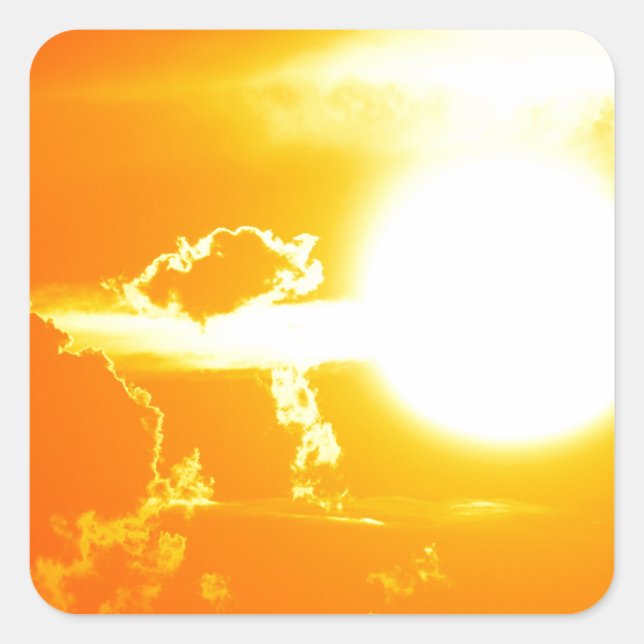 Sticker Carré coucher du soleil 3 (Devant)