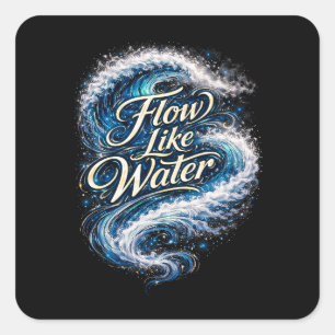 Sticker Carré Couler comme l'eau