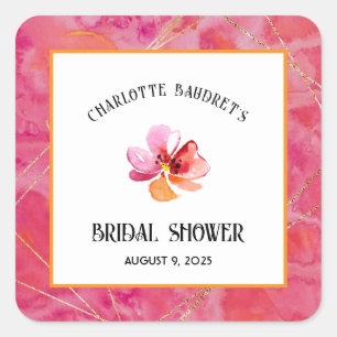 Sticker Carré Couleur chaude moderne