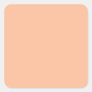 Sticker Carré Couleur de crème personnalisée Vintage Apricot P