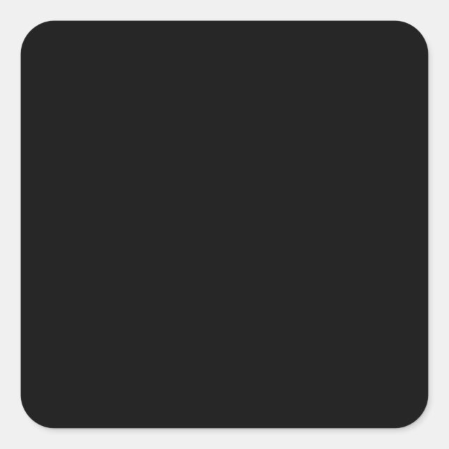 Sticker Carré Couleur de mode élégante noire (Devant)