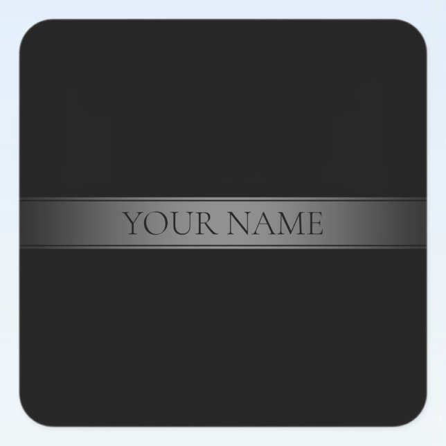 Sticker Carré Couleur modifiable de bande de dégradé simple et é (Créateur téléchargé)