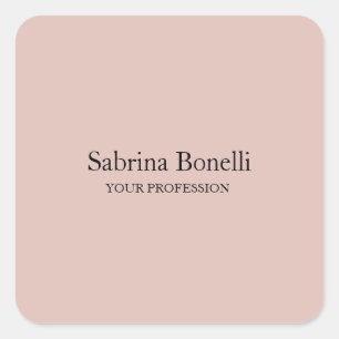 Sticker Carré Couleur or simple Rose unique et élégante