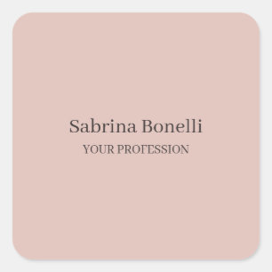 Sticker Carré Couleur or simple Rose unique et élégante