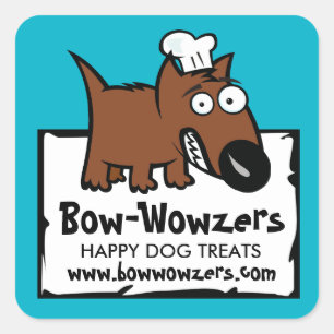 Sticker Carré Couleur personnalisée nourriture pour animaux de c