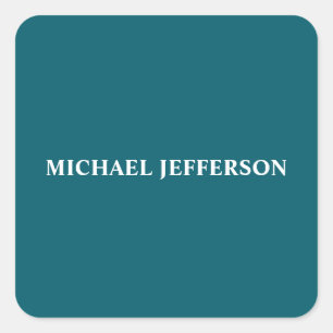Sticker Carré Couleur Turquoise foncée chic personnalisée