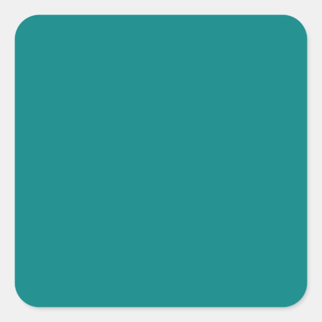 Sticker Carré Couleur turquoise vert 008080, avec option pour aj (Devant)