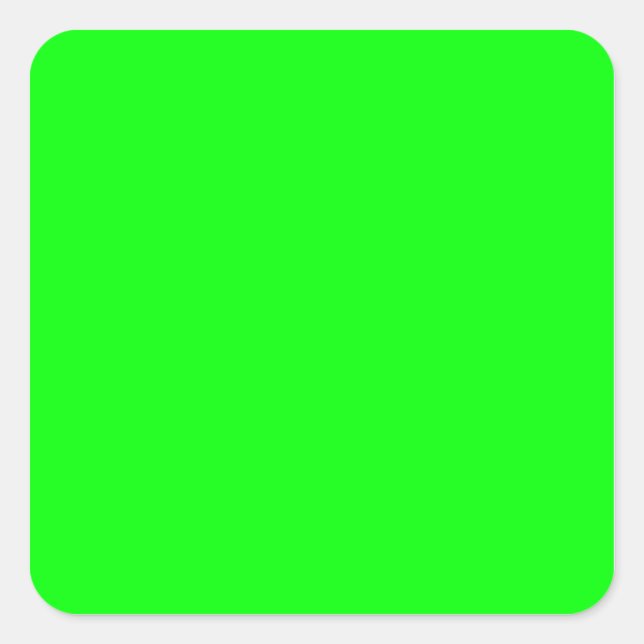 Sticker Carré Couleur Uni Vert Citron Vierge (Devant)