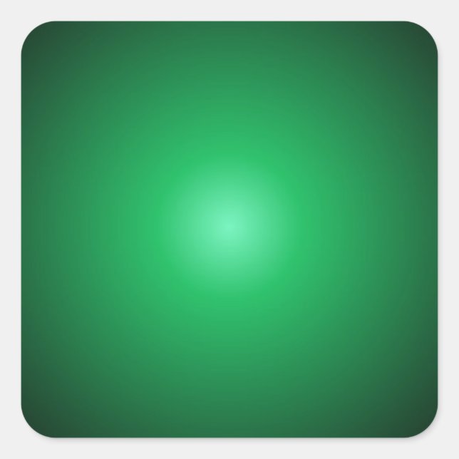 Sticker Carré Couleur verte élégante Modèle blanche personnalisé (Devant)