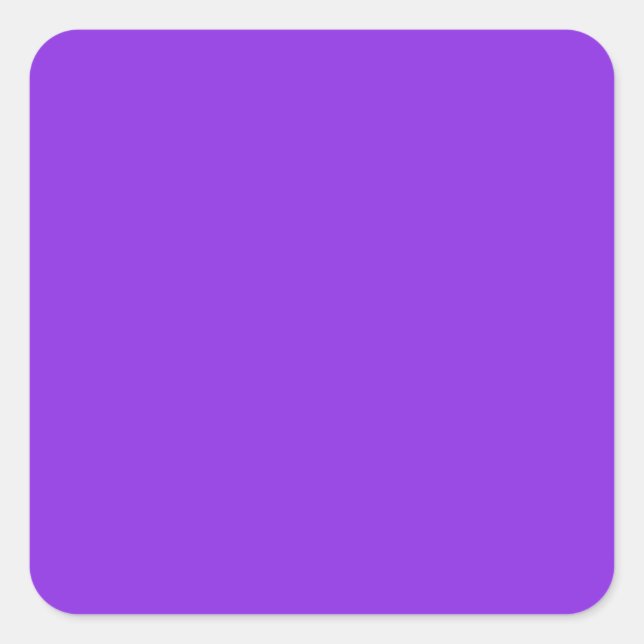 Sticker Carré Couleur Violet bleu 8A2BE2, avec option pour ajout (Devant)