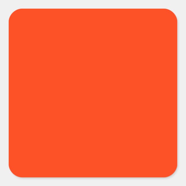 Sticker Carré Couleur Web Arrière - plan rouge solide FF3300 (Devant)
