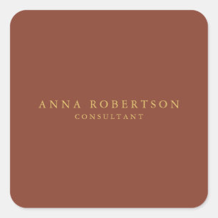 Sticker Carré Couleurs Brown or professionnel minimaliste tendan