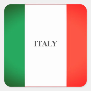 STICKER CARRÉ COULEURS DRAPEAU ITALIE