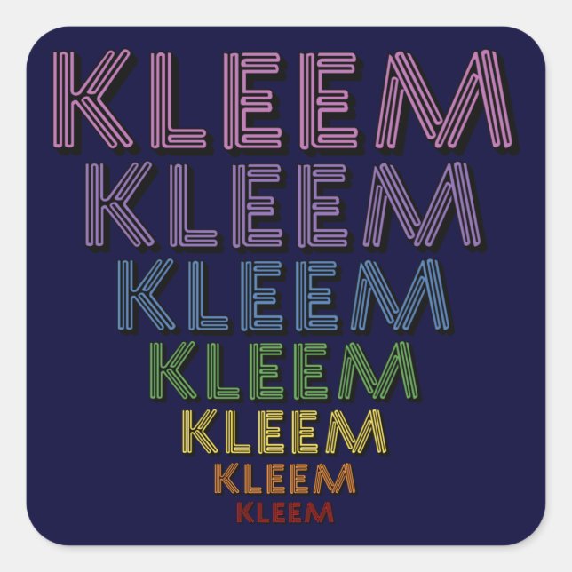Sticker Carré Couleurs du Chakra Kleem (Devant)