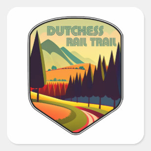 Sticker Carré Couleurs du Dutchess Rail Trail
