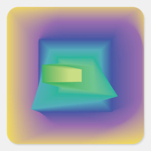 Sticker Carré Couleurs pastel abstraites