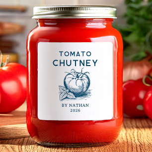 Sticker Carré Couleurs personnalisées chutney tomate