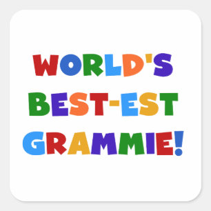 Sticker Carré Couleurs vives les meilleurs cadeaux Grammie du mo