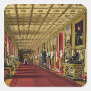 Sticker Carré Couloir du sud, château de Windsor, 1838