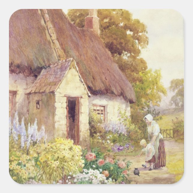 Sticker Carré Country cottage (Devant)