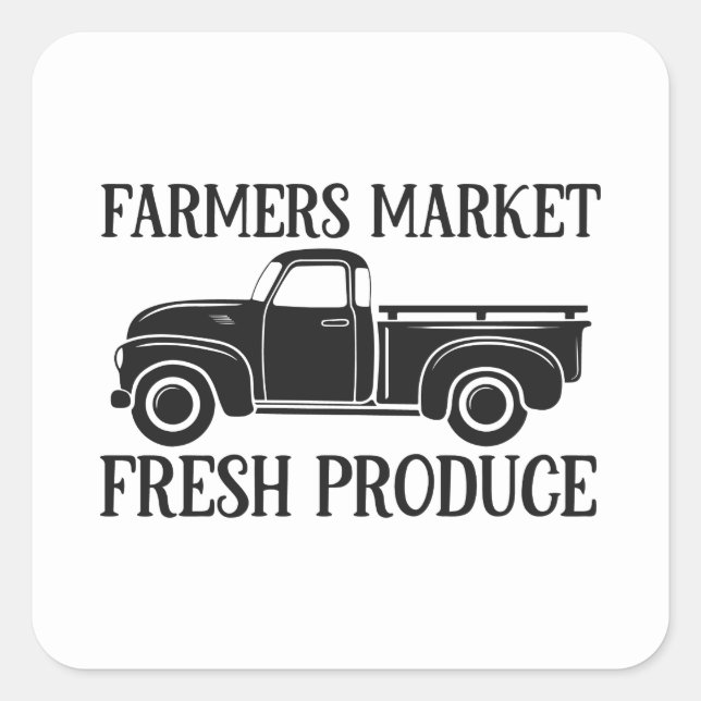 Sticker Carré Country Farmers commercialise des produits frais d (Devant)