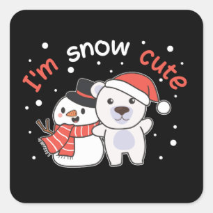 Sticker Carré Coupe de neige