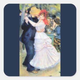 Sticker Carré Couple de danseurs de danse folklorique homme femm