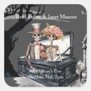 Sticker Carré Couple Mariage