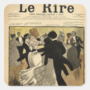 Sticker Carré Couples dansants