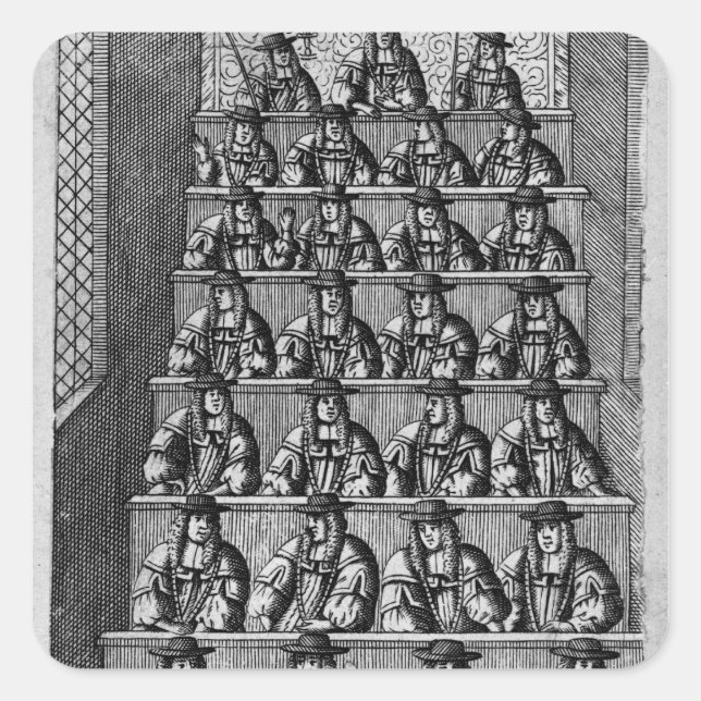 Sticker Carré Cour d'Aldermen, c.1690 (Devant)