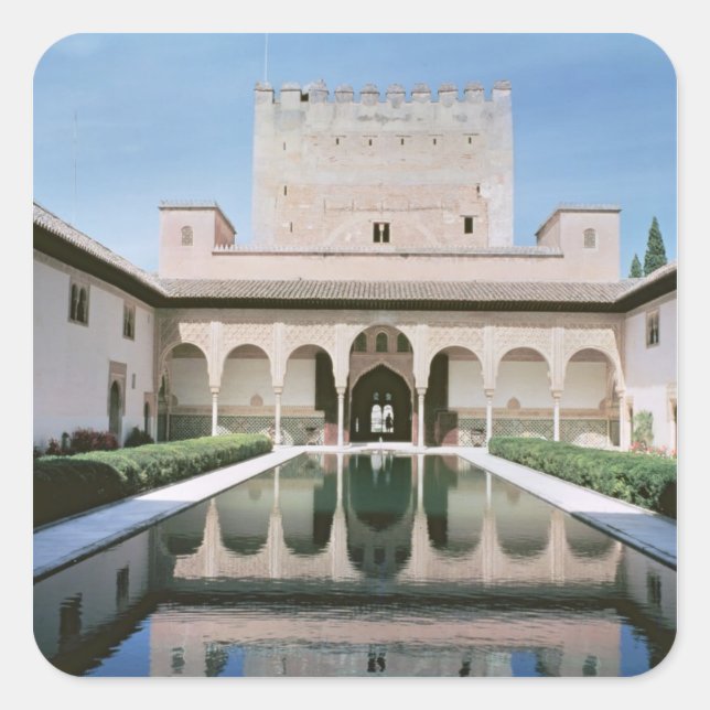 Sticker Carré Cour des Myrtes, commencée en 1333 (Devant)