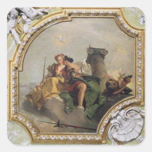 Sticker Carré Courage et justice, du 'Sala Capitolare