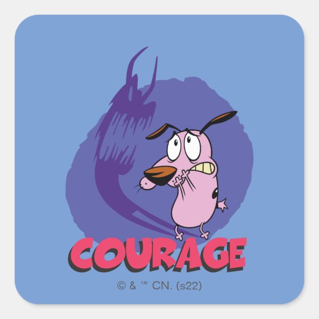 Sticker Carré Courage the Cowardly Dog | Shadow Graphic (Devant)