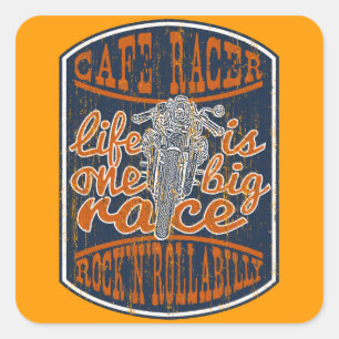 Sticker Carré Coureur de café