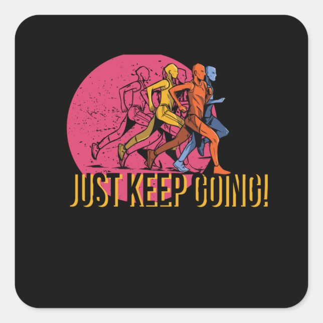 Sticker Carré Coureurs (Devant)